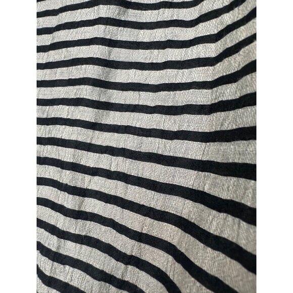 Ann Taylor Loft Striped Open Front Linen Jacket SZ 2 Career Office Collar - Picture 9 of 11